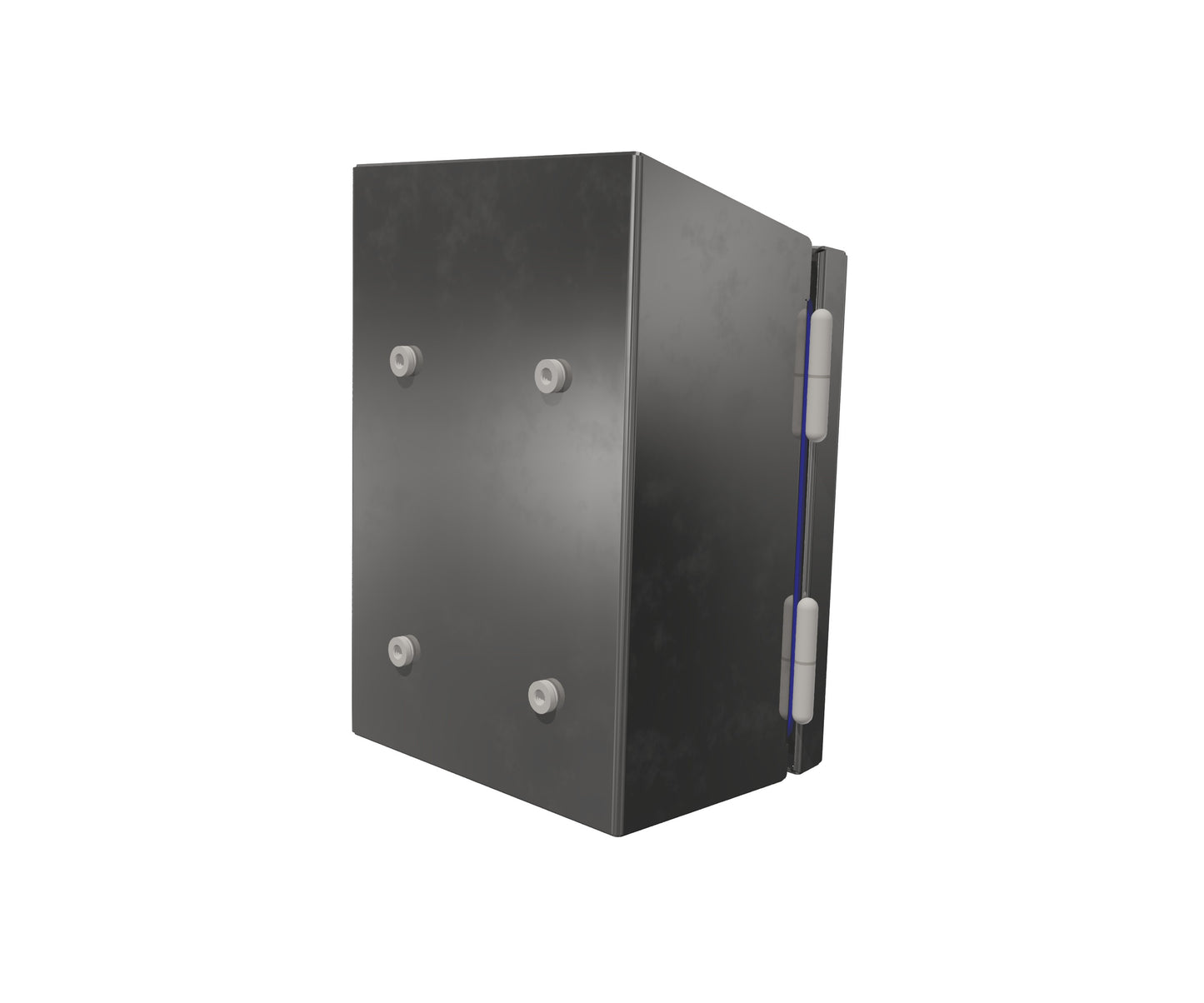 Back view of the 4Xxtreme® Slope Forward Wall-Mount Enclosure w/ Hygienic Quarter Turn and Patented Double Seal & Double Stud Technologies – 12H × 10W × 6D