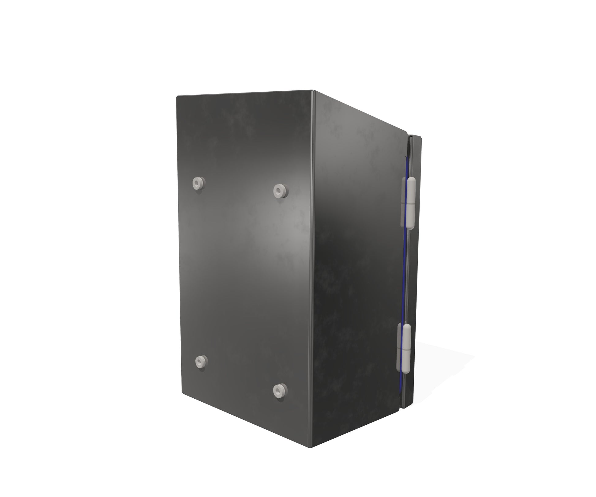 Back of the 4Xxtreme® Slope Forward Wall-Mount Enclosure w/ Hygienic Quarter Turn and Patented Double Seal & Double Stud Technologies – 16H × 12W × 8D