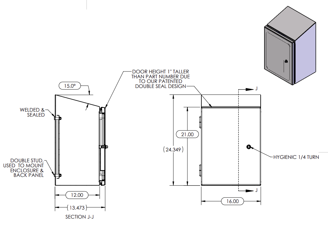 XSF201612H15 Technical Drawing