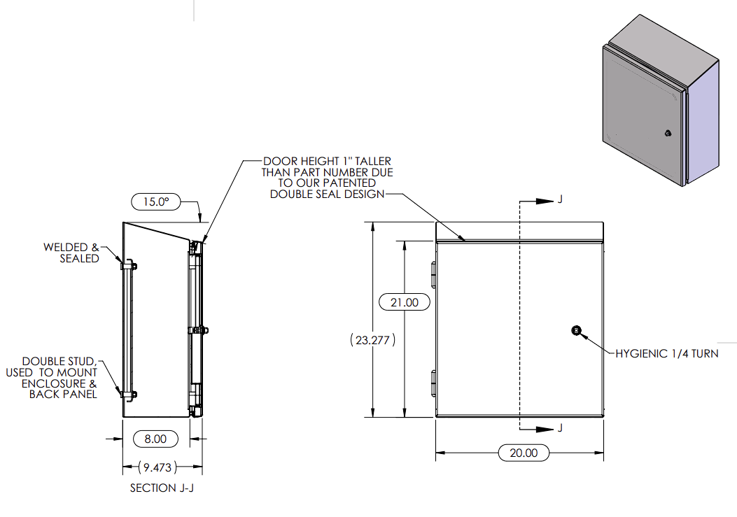 XSF202008H15 Technical Drawing